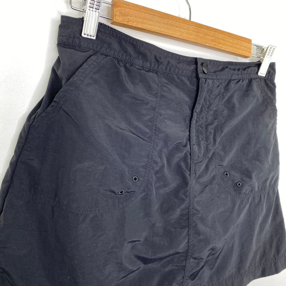 Lands End Swim Skort 4P Black Built In Shorts Skirt Swim Bottom Nylon Beach Pool - Picture 3 of 6